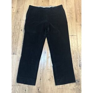 J. Press Men's Black Flat Front Corduroy Pants‎ 40x32 Made In USA